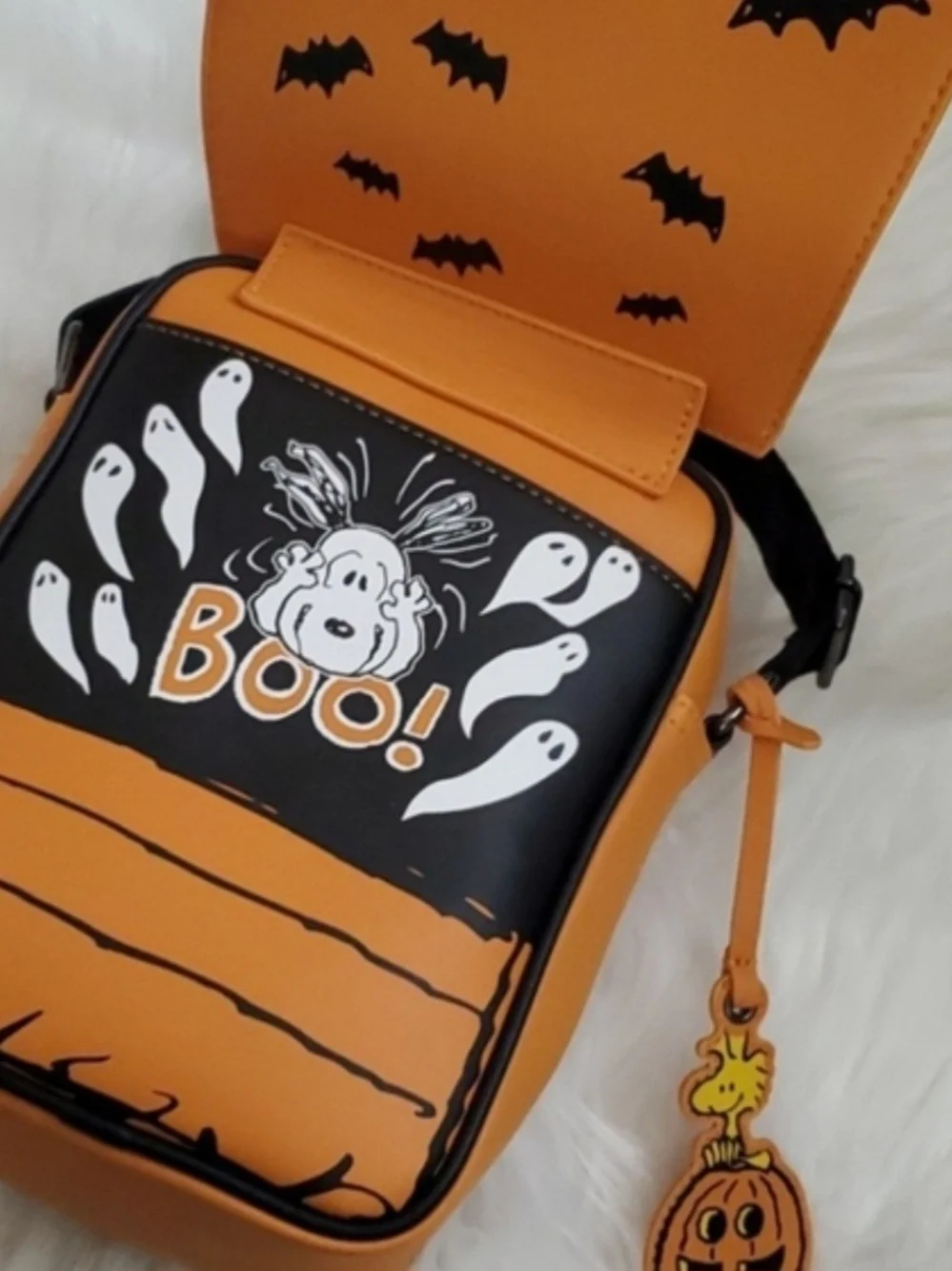 Peanuts Snoopy Loungefly Orange Halloween Crossbody Bag NWOT